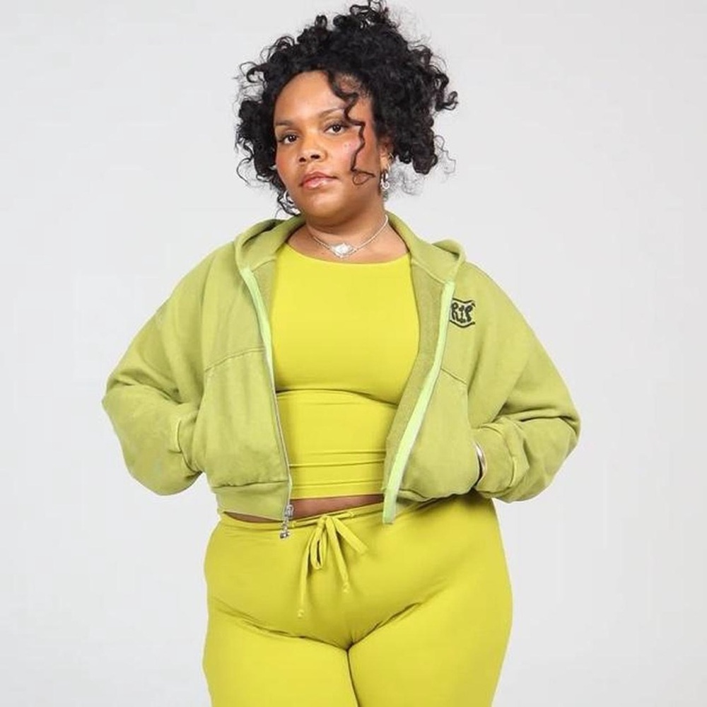 STRIPT cozy crop zip
